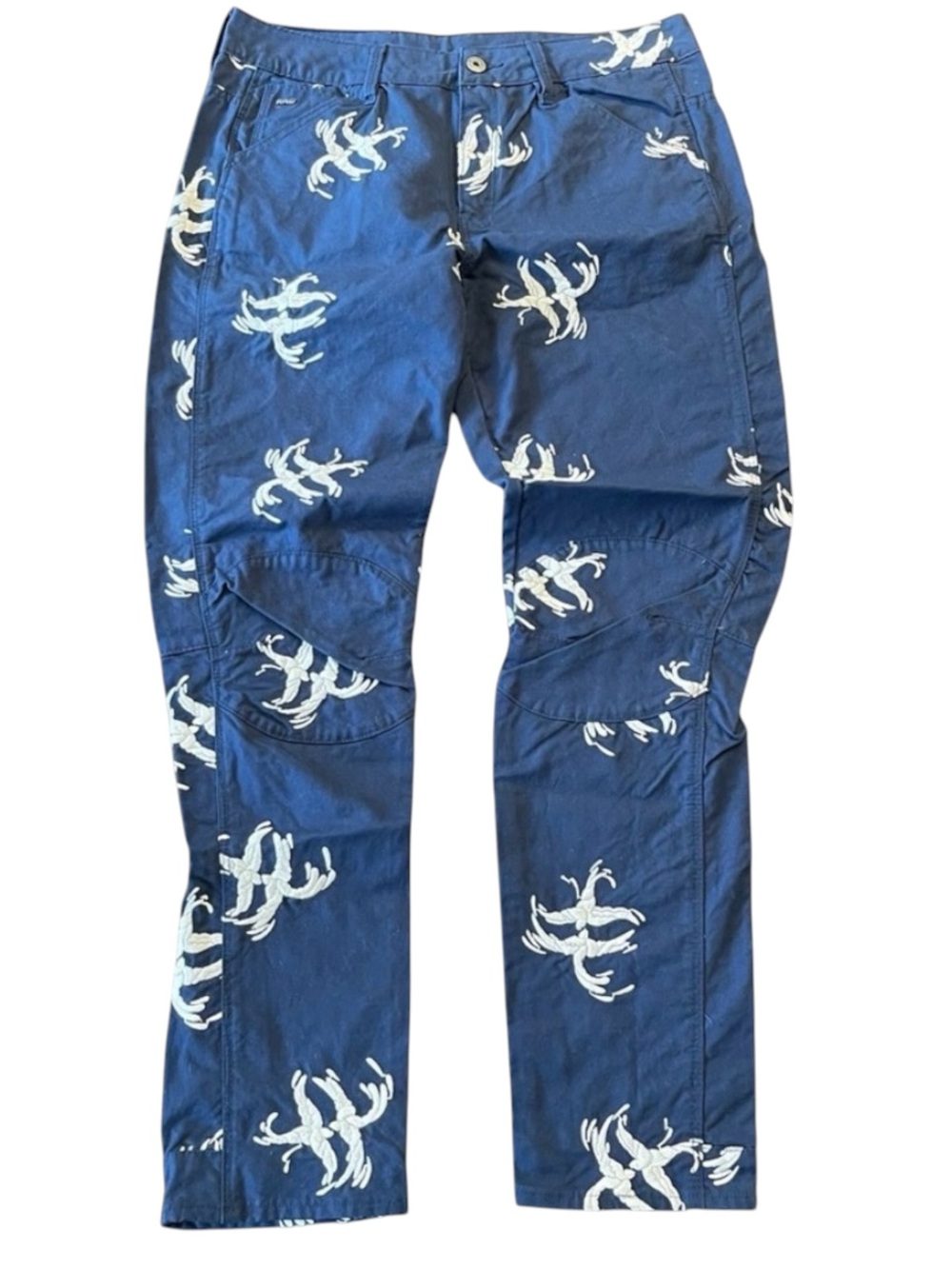 G-Star Pharrell Williams Blue White Elwood 5622 3D Mid Boyfriend (27x29)